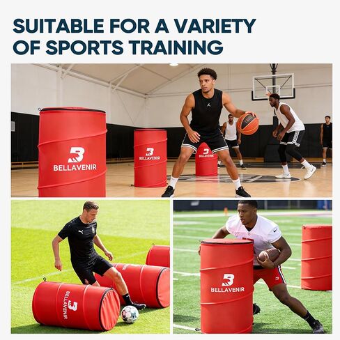 BELLAVENIR 4-Pack Pop Up Defender Dummy, Portable Foldable Training Equipment for Basketball, Football, Soccer Sports Blocking Drills Equipment in Saudi Arabia