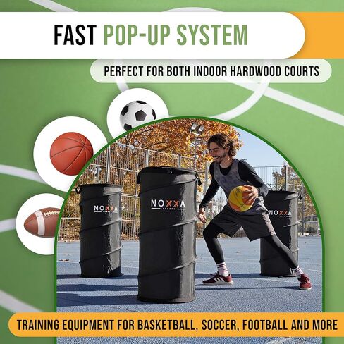 Pop Up Defender Basketball with Arms - Portable Basketball Dummy Defender, Foldable Training Equipment for Basketball, Soccer, Football and More, Indoor and Outdoor. in Saudi Arabia