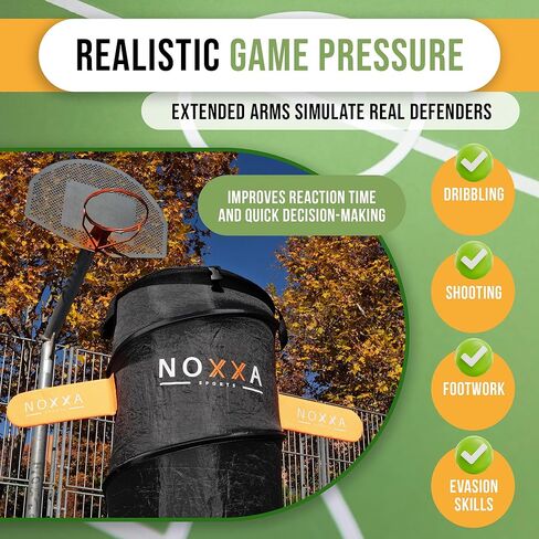 Pop Up Defender Basketball with Arms - Portable Basketball Dummy Defender, Foldable Training Equipment for Basketball, Soccer, Football and More, Indoor and Outdoor. in Saudi Arabia