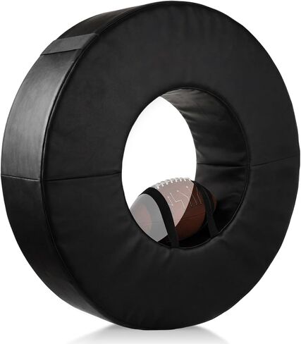 عجلة معالجة كرة القدم - حلقة دمية لكرة القدم مع أشرطة للشباب - إسفنجة عالية الكثافة ومعدات تدريب كرة القدم من البولي يوريثان المقاومة للماء للحجب وضرب التدريبات والتمرين in Kuwait