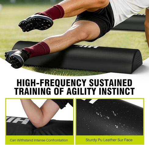 Hikeen Football Step Over Dummy 2 PCS for Adult Agility Training Dummy with Reinforced Handles Football of Agility, Footwork, Defensive Practice Drills 14.9''x47'' Stepping Dummy with Handles in Saudi Arabia