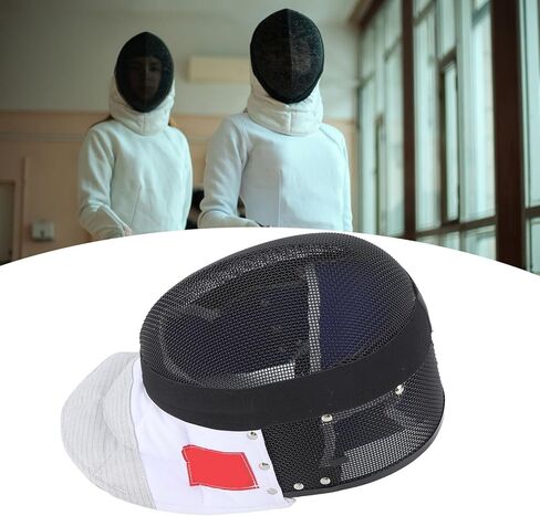 Fencing Mask, Thickened Bibs Anti-Impact Lightweight Comfortable, Fencing Equipment with Metal Mesh Lining, for Competitive Training Beginners Professionals in Saudi Arabia