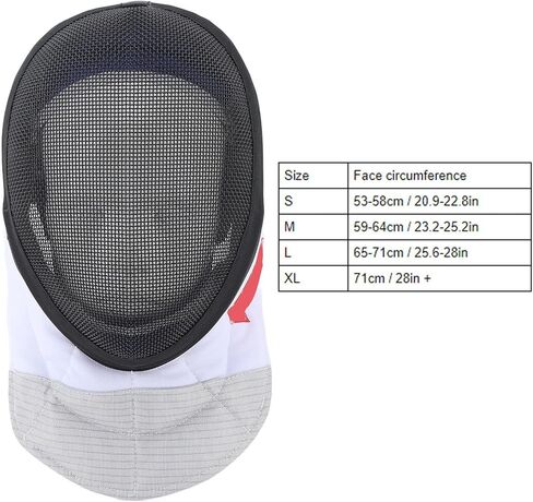 Fencing Mask, Thickened Bibs Anti-Impact Lightweight Comfortable, Fencing Equipment with Metal Mesh Lining, for Competitive Training Beginners Professionals in Saudi Arabia