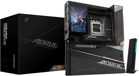 GIGABYTE X870E AORUS Xtreme AI TOP AMD AM5 LGA 1718 Motherboard, E-ATX, DDR5, 4X M.2, PCIe 5.0, USB4, WIFI7, 10GbE LAN, EZ-Latch, 5-Year Warranty in Kuwait