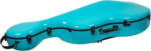 Crossrock Fiberglass 4/4 Cello Case with Wheels – Mint Blue Finish, Grey Velvet Interior, Lock, Music Pouch – Hardshell Travel Case (CRF2020CEFMB) in Saudi Arabia