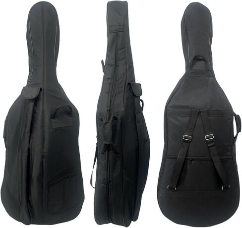 Black Cello Soft Case Lightweight, Protection for Travel With Multiple Pockets and Adjustable Backpack Straps Back Straps Handle bags (4/4) in Kuwait
