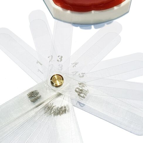 مقياس أوراق الأسنان عالي الجودة أدوات مسطرة قياس الإطباق قابلة للتعقيم مرقمة 56 قطعة سمك 0.1 مللي متر in Kuwait