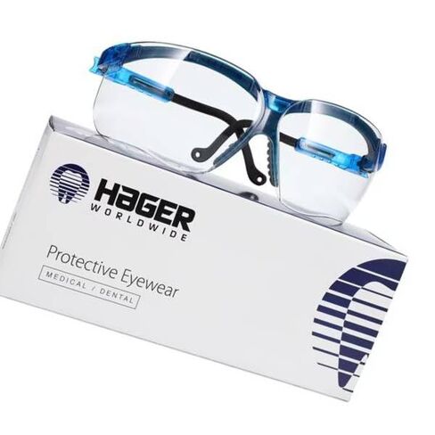 Hager 355816 Genesis Protective Eyewear Clear Lens Blue Frame in Kuwait