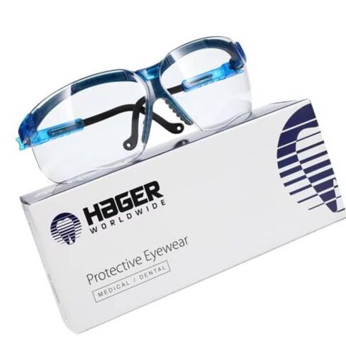 Hager 355816 Genesis Protective Eyewear Clear Lens Blue Frame in Kuwait