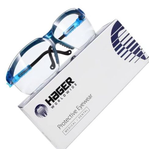 Hager 355816 Genesis Protective Eyewear Clear Lens Blue Frame in Kuwait