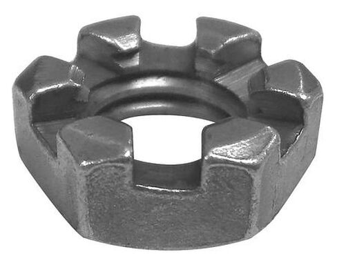3/4"-16 Grade 5 Plain Finish Steel Round Slotted Castle Nut, 10 pk. in Saudi Arabia