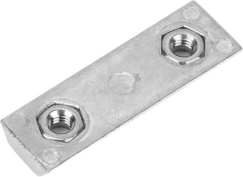 Z043M Zinc Alloy Double Slot Nut Heavy Duty Metal Fixing Nut for Linear Motion Systems Base Plate Reinforcement Durable Construction 40mm x 8mm in Saudi Arabia