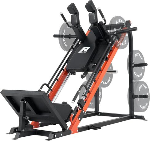 جهاز تمرين القرفصاء 3 في 1 من RitFit لصالة الألعاب الرياضية المنزلية، سعة 1500 رطل، تصميم مدمج موفر للمساحة مع زوايا متعددة للقرفصاء وضغط الساق in Kuwait