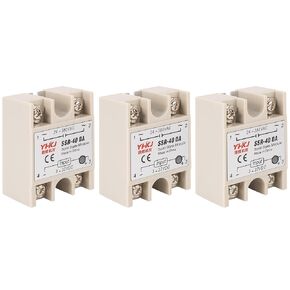 BlueStars 3 قطع SSR-40DA مرحل الحالة الصلبة DC مدخل مخرج تيار متردد، 3-32 فولت/تيار مستمر إلى 24-380 فولت/تيار متردد مرحلة واحدة SSR-40DA وحدة مرحل الحالة الصلبة in Kuwait