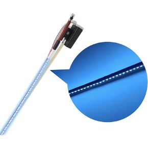 4/4 Violin Bow with Brazilwood Stick & Ebony Frog | Full Size Professional Bow with White Horsehair & Double Pearl Eyes| with Blue LED Light in Kuwait