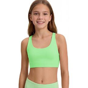 Stelle Girls Sports Bra Training Bras Scoop Neck Athletic Cross Back Yoga Bra Dance Crop Top in Kuwait