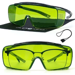 JILERWEAR Professional 190-450&740-1100nm OD6 + نظارات أمان بالليزر، 808nm نظارات حماية للنقش بالليزر بالأشعة تحت الحمراء in Kuwait
