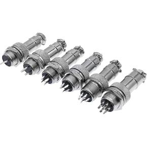 5pcs GX12 4 pin female plug socket 12mm connector 2 pin 3 pin 5 pin 6 pin 7 pin quick connector(3pin 5pcs) in Saudi Arabia