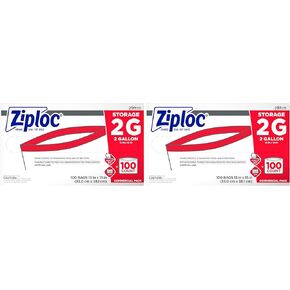 أكياس تخزين الطعام الاحترافية من العلامة التجارية Ziploc من SC Johnson سعة 2 جالون، أكياس تخزين الطعام من العلامة التجارية Ziploc، عبوة تجارية، صندوق مكون من 100 قطعة، للاستخدام الاحترافي فقط in Kuwait