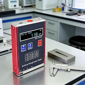 Portable Digital Roughness Meter,High Precision 0.01μm Profiler with OLED Display,4 Test Parameters Ra Rq Rz Rt,Includes Standard Calibration Block for Metal Processing in Kuwait