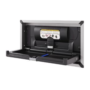 Sova Origin Horizontal Recessed with Stainless Steel Flange Baby Changing Station - Black/Stainless Steel in Kuwait
