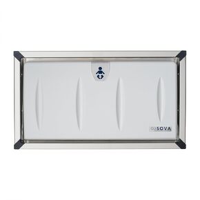 Sova Origin Horizontal Recessed with Stainless Steel Flange Baby Changing Station - Stainless/Gray in Kuwait