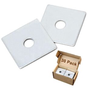 غسالات مربعة، 30 عبوة تناسب مسامير مقاس 3/8 بوصة، وغسالات مجلفنة مقاس 2 بوصة × 2 بوصة in Kuwait