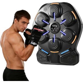 Smart Music Boxing Machine with LED Lights & Bluetooth Speaker – Interactive Punching Bag for Fitness, Rhythm Training & Stress Relief – Home Gym Equipment for Adults and Child with 8 Hitting Points in Saudi Arabia