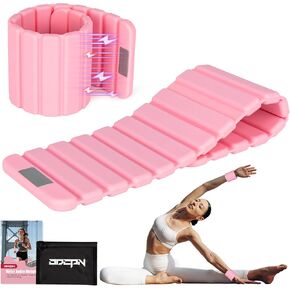 أوزان المعصم بيلاتيس للنساء، مجموعة أوزان للذراع والساق مغناطيسية قوية يمكن ارتداؤها، مجموعة من 2 (1 رطل لكل منهما)، أوزان معصم قابلة للتعديل للمشي واليوجا وتدريبات القوة والسباحة والجري والركض in Kuwait