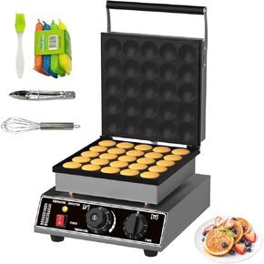 Double Head Commercial Waffle Maker, 2400W Stainless Steel Nonstick Waffle Iron with 122℉ to 572℉ Temp Range & Time Control, Perfect for Home Cafe Restaurant Snack Bar Bakeries in Kuwait
