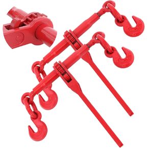 Heavy Duty Ratchet Chain Binders 2-Pack 9215 LBS Working Load Limit, 3/8" - 1/2" with G70 Hooks for Transport Chains, Tie-Down, Hauling in Kuwait