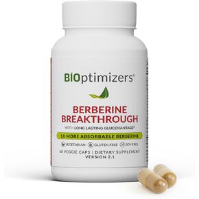 مكمل BIOptimizers Berberine Breakthrough - دعم التمثيل الغذائي - التمثيل الغذائي الصحي - 60 كبسولة - نباتي، خالي من الغلوتين، خالي من الصويا in Kuwait
