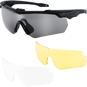 Tactical Shooting Glasses Safety Glasses Hunting Riding Interchangeable Lens in Kuwait