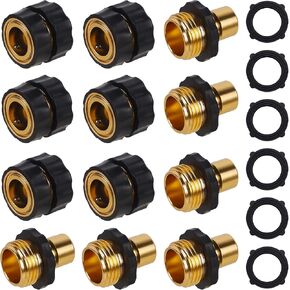 Biswing 3/4 بوصة خرطوم حديقة موصل سريع، الألومنيوم الذكور والإناث تركيبات خرطوم حديقة توصيل سريع، الإفراج السريع موصل خرطوم المياه المناسب (6 حزمة) in Kuwait