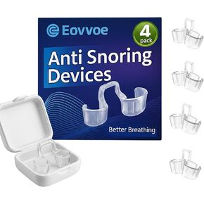 Anti Snoring Devices, Snoring Solution with Adjustable Snore Stopper, 3-Gear Fit, Improves Airflow, Reusable – 4 Pack in Kuwait