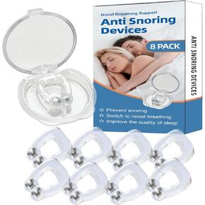 Anti Snoring Devices(8 Pack),Silicone Magnetic Stop Snoring Solution,Anti Snoring Nose Clip,Effective to Relieve Snoring,Snoring Devices for Men and Women,Clear in Kuwait