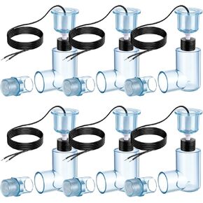 6 PCS SS2 AC Float Switches, L Shape AC Float Switch with 3/4 in Adapter and 6 ft Wire, Water Level Sensor Switch for AC Drain Line and Condensate Overflow Detection in Kuwait