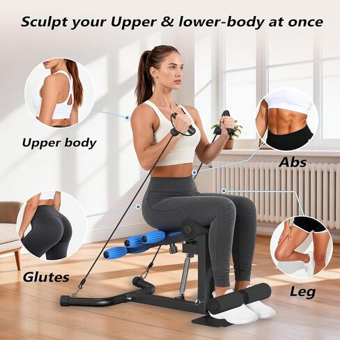 آلة القرفصاء من ديراسي، معدات تمرين الساق قابلة للتعديل، آلة القرفصاء العميق للنساء والرجال، آلة تمارين الغلوت للصالة الرياضية المنزلية in Kuwait