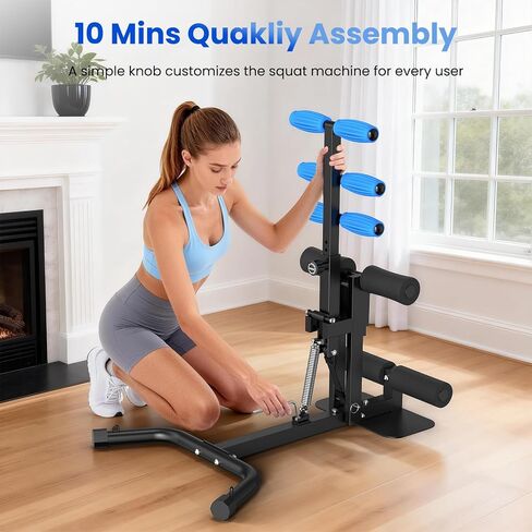 أعد بناء حياتك آلة القرفصاء العميقة، مدرب غلوت قابل للتعديل للارتفاع للنساء، معدات تمارين القلب والساق للجيم المنزلي، وتنحيف المؤخرة والفخذ in Kuwait
