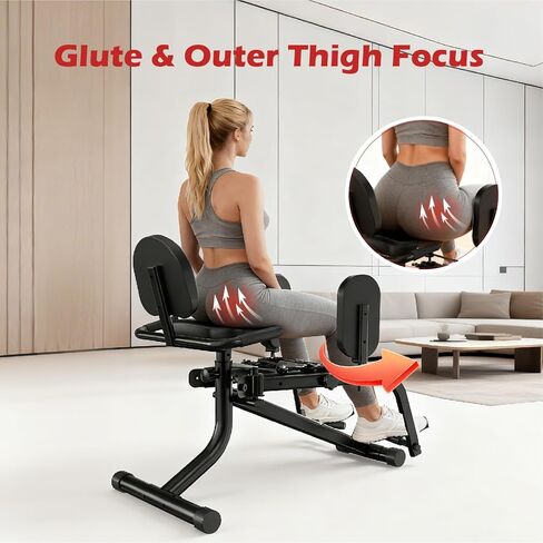 Hip Adduction Abduction Machine by SEWD – Home Gym Inner/Outer Thigh Trainer for Strength Training, Two in One Compact Glute & Thigh Workout Equipment. in Kuwait