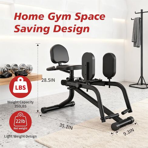 Hip Adduction Abduction Machine by SEWD – Home Gym Inner/Outer Thigh Trainer for Strength Training, Two in One Compact Glute & Thigh Workout Equipment. in Kuwait