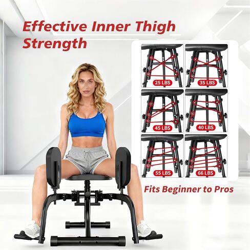 Hip Adduction Abduction Machine by SEWD – Home Gym Inner/Outer Thigh Trainer for Strength Training, Two in One Compact Glute & Thigh Workout Equipment. in Kuwait