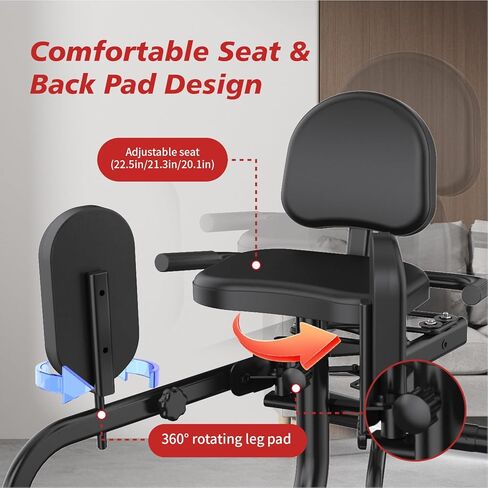 Hip Adduction Abduction Machine by SEWD – Home Gym Inner/Outer Thigh Trainer for Strength Training, Two in One Compact Glute & Thigh Workout Equipment. in Kuwait