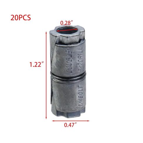 20 قطعة من مسامير التمدد المزدوجة المجوفة من Woogim، مسامير التمدد القسرية الداخلية المزدوجة للطوب الخرساني أو الكتلة 1/4×1/2" in Kuwait