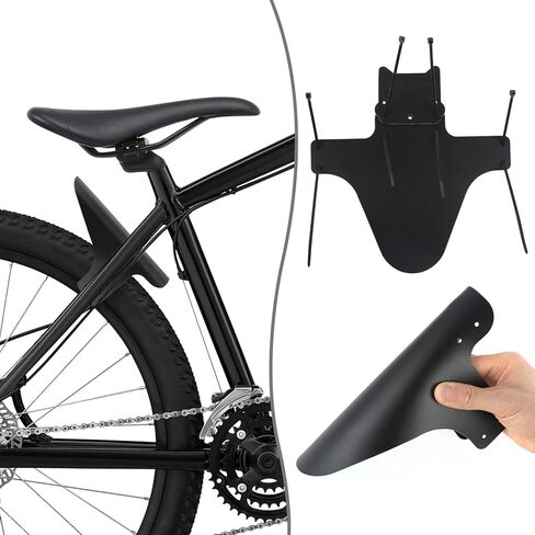 2 Set Mountain Bike Fender Mud Guard Rear and Front Compatible Mountain Bicycle Mudguard Adjustable 26", 27.5", 29" Plus Size with 10 Cable Ties for Fat Bike Wheel Size and All Disc Brake Bicycles in Saudi Arabia