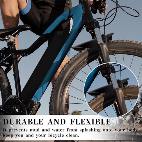 2 Set Mountain Bike Fender Mud Guard Rear and Front Compatible Mountain Bicycle Mudguard Adjustable 26", 27.5", 29" Plus Size with 10 Cable Ties for Fat Bike Wheel Size and All Disc Brake Bicycles in Saudi Arabia