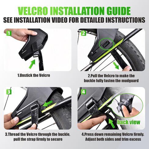 مجموعة حاجز الدراجة RBRL لدراجات MTB والدراجة الإلكترونية - واقيات الطين ذات التغطية الكاملة المتوافقة مع عجلات مقاس 27.5 بوصة / 29 بوصة حتى 3.0 بوصة - واقي رذاذ متين ضد الطين والماء - تركيب ثابت وخالي من الأدوات in Kuwait