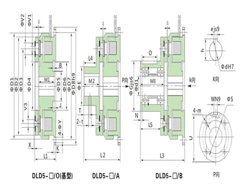 DLD5-10 24DVC 10NM Single Piece Dry Type Electrified electromagnetic Clutch Small Plate Flange Installation(DLD5-10shaft 20mm) in Saudi Arabia
