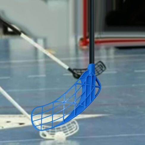 معدات استبدال شفرات عصي كرة الأرضية، رأس عصا الهوكي لكرة الأرضية لعصا مدببة بقطر 18 مم للأطفال البالغين، اليد اليمنى الزرقاء in Kuwait