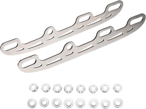 Milisten Replaceable Stainless Steel Ice Hockey Skating Blades for Roller Skates Silver Large Size 290mm 16 Edge Plugs Ice Skating Accessory for Hockey Players in Kuwait